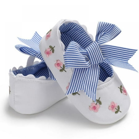 

Bullpiano 0-18M Infant Baby Girls Soft Sole Bowknot Princess Wedding Dress Prewalker Newborn Baby Sneaker Shoes