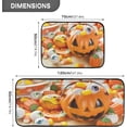 thumbnail image 2 of SKYSONIC Pumpkin Lantern Candies Kitchen Rugs 2 Pieces, Eyeballs Corn Floor Mat Room Area Rug Washable Carpet Perfect for Living Room Bedroom Entryway, 2 of 7