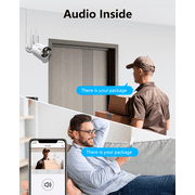 OOSSXX Dual Antennas Wireless Security Camera System, 2 Wireless Cameras for Outdoors with 500G Hard Drive with AI Human Detected