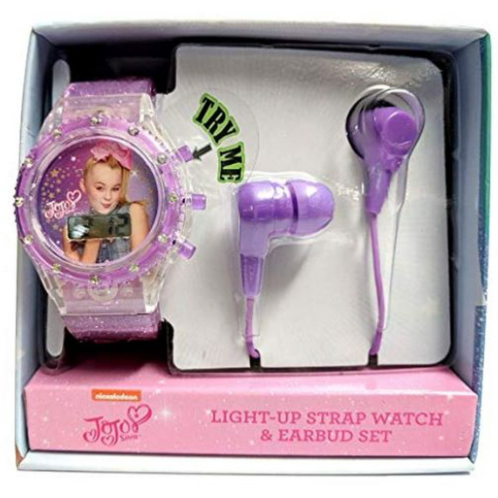 Nickelodeon JoJo Siwa Light Up Strap Watch & Earbud Set Walmart