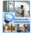 thumbnail image 3 of FVSA Electric Spin Scrubber, Cordless Cleaning Brush, 8 Replaceable Heads, Adjustable Handle, 400 RPM Power, for Bathroom, Kitchen, Floors, White, 3 of 8