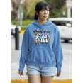 thumbnail image 2 of Feeling Good Stay Chill Groovy Hoodie Women -Image by Shutterstock, Female 5X-Large, 2 of 4