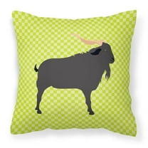 Carolines Treasures BB7708PW1818 Verata Goat Green Fabric Decorative Pillow, 18 x 18 in.