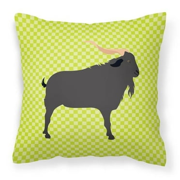 Carolines Treasures BB7708PW1818 Verata Goat Green Fabric Decorative Pillow, 18 x 18 in.