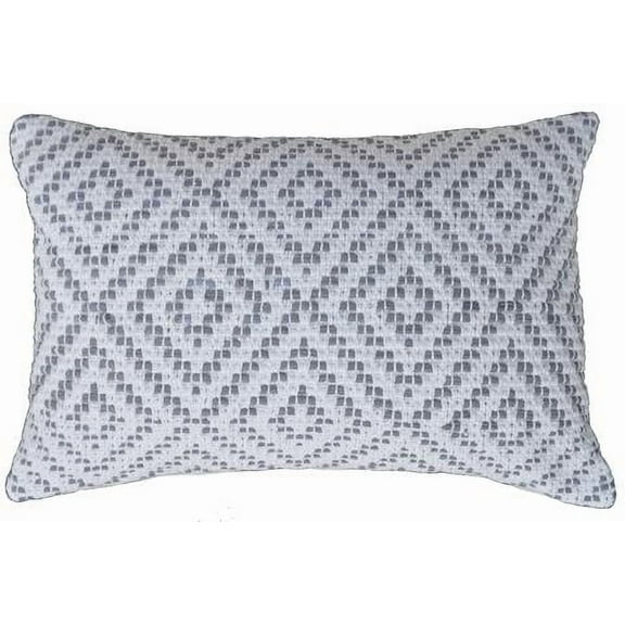 100% Cotton Throw Pillow Cover (Grey, 14"X 20")