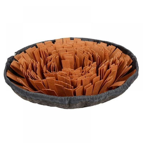 Pet Washable Training Blanket Toys Dog Pet Sniffing Pad Feeding Mat Piecing Multi-color Dog Interactive Toys For Small Dog Brown