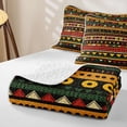 thumbnail image 4 of jejeloiu Bohemian Aztec Twin Quilt Set For Men Women,Colorful Tribal Twin Coverlet Set,Multicolor Black,2-Piece, 4 of 7