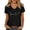 Black, variant on Keep Happy T Shirts for Women Fashion Casual Short Sleeve T-Shirt Graphic Print Crew Neck Tee Top for Daily Wear Comfortable Basic Blouse Yellow M