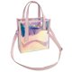 thumbnail image 5 of Bolso para mujer, bolso de hombro de PVC para cruzar transparente Meterk Rosa, 5 of 7