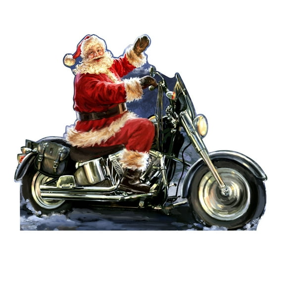 Santa Motorcycle (Dona Gelsinger Art)