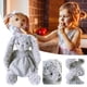thumbnail image 2 of Conejito De Peluche Juguetes De Peluche Conejo De Peluche De Juguete 30 CM Conejito De Peluche Animal Juguetes De Peluche Suave Encantador Vestido Gris Conejito Twist Flor Conejo, 2 of 8