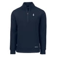 thumbnail image 2 of Men's Cutter & Buck  Navy Chicago Cubs Cooperstown Collection Roam Eco Recycled Quarter-Zip Pullover, 2 of 3