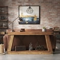 thumbnail image 3 of Tribesigns 70.9" Farmhouse Console Table, Long Sofa Table Behind Couch with Storage, Narrow Wooden Console Station, Industrial Rustic Entryway Furniture for Hallway, Entry, Living Room, Brown, 3 of 13