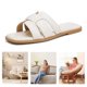 thumbnail image 1 of Sandalias Tejidas Slip On Sandals Square Open Toe Slides Women Trenzadas PU Cómoda Sin Deslizamiento Transpirable para Viajes Al Aire Libre, 1 of 8