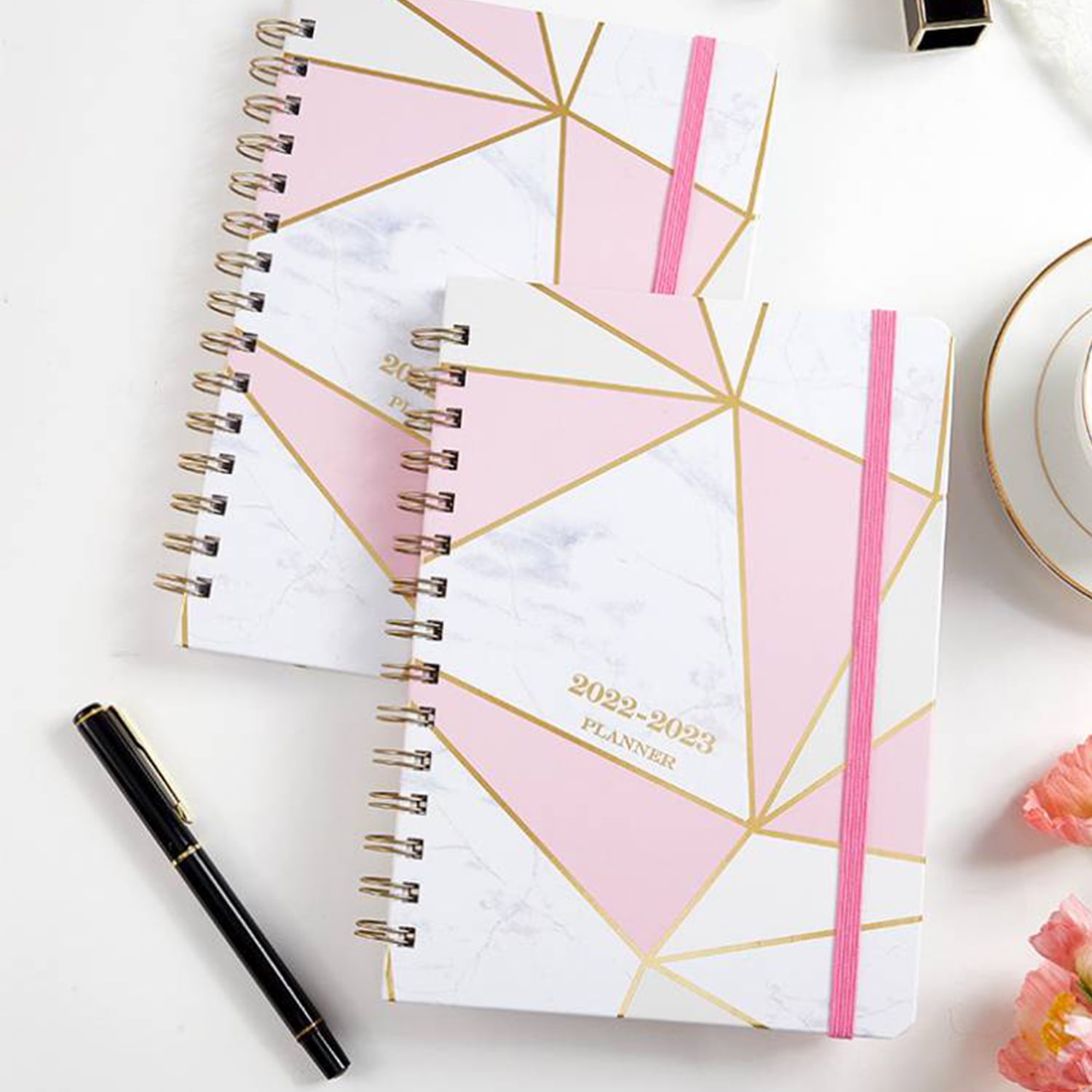 Pxymoer 2022 planner Cute A5 Spiral Hardcover Notebook Journal student School Organizer Daily