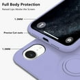 thumbnail image 4 of Compatible with iPhone 16e Case with Ring Kickstand Green, Phone Case for iPhone 16e Silicone Liquid with Soft Microfiber Lining Slim Shockproof Protective Cover (Purple), 4 of 14