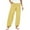 Yellow #815, variant on Bovemsi Casual Pants for Women Spring And Summer Elastic Waist Cotton Linen Loose Home with Pockets