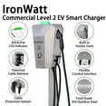 thumbnail image 5 of IronWatt Cyber Iron Commercial Level 2 EV Charger, 40A 240V J1772, Payable, Wall/Pedestal Mount, UL Certified, 5 of 6