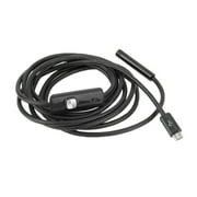 Security camera Waterproof HD 2M/7mm Endoscope Lens Rigid Cable Mini USB Inspection Camera Snake Tube with 6 LED Lights Borescope for Phone PC