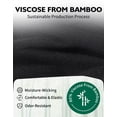 thumbnail image 2 of CLOSEMATE 6 Pairs Bamboo Viscose Thin Ankle Low Cut Breathable Non Slip Casual Socks for Men Women(6Black, Size L), 2 of 6