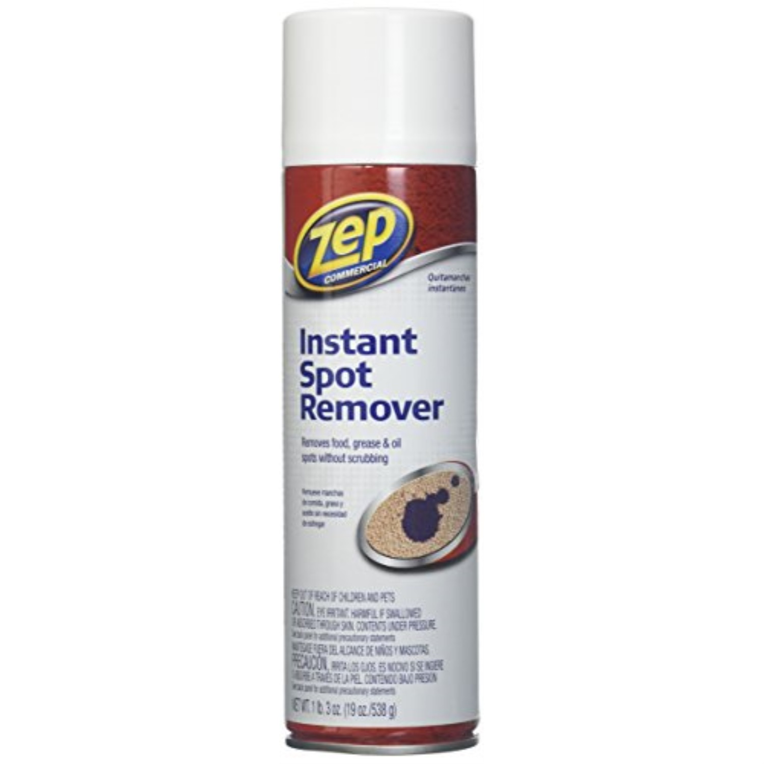 zep carpet cleaner commercial instant spot remover, 19 oz (2 pack