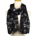 thumbnail image 2 of Womens Cat Printed Chiffon Long Scarf Scarf Lighweight Shawl, 2 of 3