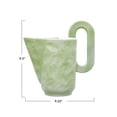 thumbnail image 2 of Bloomingville Decorative Stoneware Pitcher vase with Handle and Sand Finish, Mint Green, 2 of 7