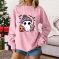 thumbnail image 2 of DORKASM Halloween Women's Sweatshirt Crew Neck Comfy Loose Fit Skeleton Hoodies Long Sleeve Funny Cute Causal 2026 Pumpkin Tops Fall Funny Print Sweatshirt Pink 5XL, 2 of 7