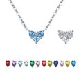 thumbnail image 1 of Heshpaws 925 collar en forma de corazón de plata esterlina, collar colgante de plata esterlina de Zirconia 5a de doble cara, regalo de Navidad para el aniversario de la mujer, con caja de regalo, 1 of 6
