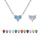 thumbnail image 1 of Heshpaws 925 collar en forma de corazón de plata esterlina, collar colgante de plata esterlina de Zirconia 5a de doble cara, regalo de Navidad para el aniversario de la mujer, con caja de regalo, 1 of 6
