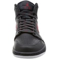 thumbnail image 4 of Air Jordan 1 Mid Mens Shoes Anthracite/Gym Red/White 554724-045, 4 of 6