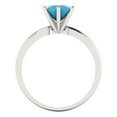 thumbnail image 4 of Clara Pucci 14K White Gold 1ct Turquoise Solitaire Ring for Women, 4 of 8