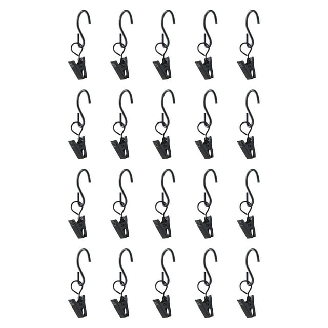 Curtain Hook Clips European Style Clip Buckles for Home Décor and Fashion Accessories 20-Pack Curtain Accessories Durable Metal Hooks for Window and Hanging Solutions 20PCS