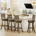 thumbnail image 2 of Gymax Set of 4 Bar Stools 30'' Swivel Bar Chairs w/ PE Rattan Backrest Bar Height, 2 of 10