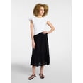 thumbnail image 3 of Time and Tru Women's Cotton Eyelet Hem Midi Skirt, Sizes XS-XXXL, 3 of 6