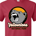 thumbnail image 4 of Inktastic Yellowstone Growling Bear T-Shirt, 4 of 5