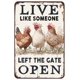 thumbnail image 1 of Chiken Gifts Letrero De Metal Divertido Para Decoración Del Hogar, Gallinero, Gallo, Decoración De Granja, Cocina, Pollo, Cosas De Pared, 8.0 X 12.0 In, Letrero De Lata Abierto, 1 of 5