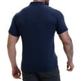 thumbnail image 7 of Fnooota Mens Polo Shirts Short Sleeve, Collared Work Casual Pullover Summer Shirts Dark Blue Size XL, 7 of 7