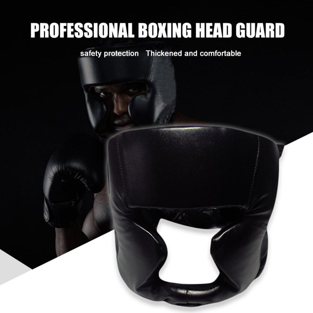 Sombrerería Casco de Kick Boxing para hombres y mujeres PU esponja Karate Muay Thai Training Headgear