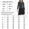 thumbnail image 6 of Taupe Dark Small Size Women's Long Sleeve Midi Cocktail Dress, Round Neck, Sexy, for Formal, Wedding Guest, Party, 6 of 6