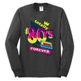 thumbnail image 3 of Totally 80's Forever Vintage Mens Long Sleeve Shirt, Charcoal, Medium, 3 of 5
