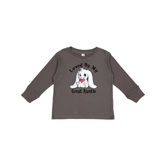 Inktastic Loved By My Great Auntie Bunny Rabbit Boys or Girls Long Sleeve Toddler T-Shirt
