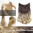 thumbnail image 2 of 20” Invisible Wire Hair Extensions Miracle Secret Fish Line Hairpieces Silky Straight Synthetic hair, 2 of 4