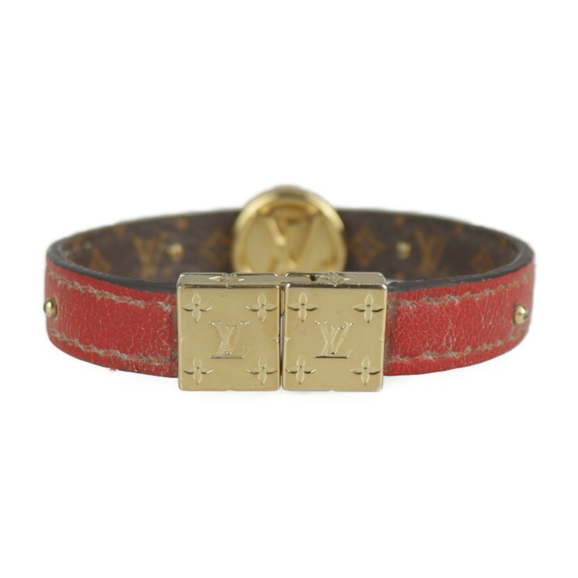 Bracelet Louis Vuitton Red in gold and steel - 33639127