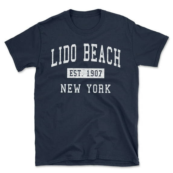 Lido Beach New York Classic Established Men's Cotton T-Shirt