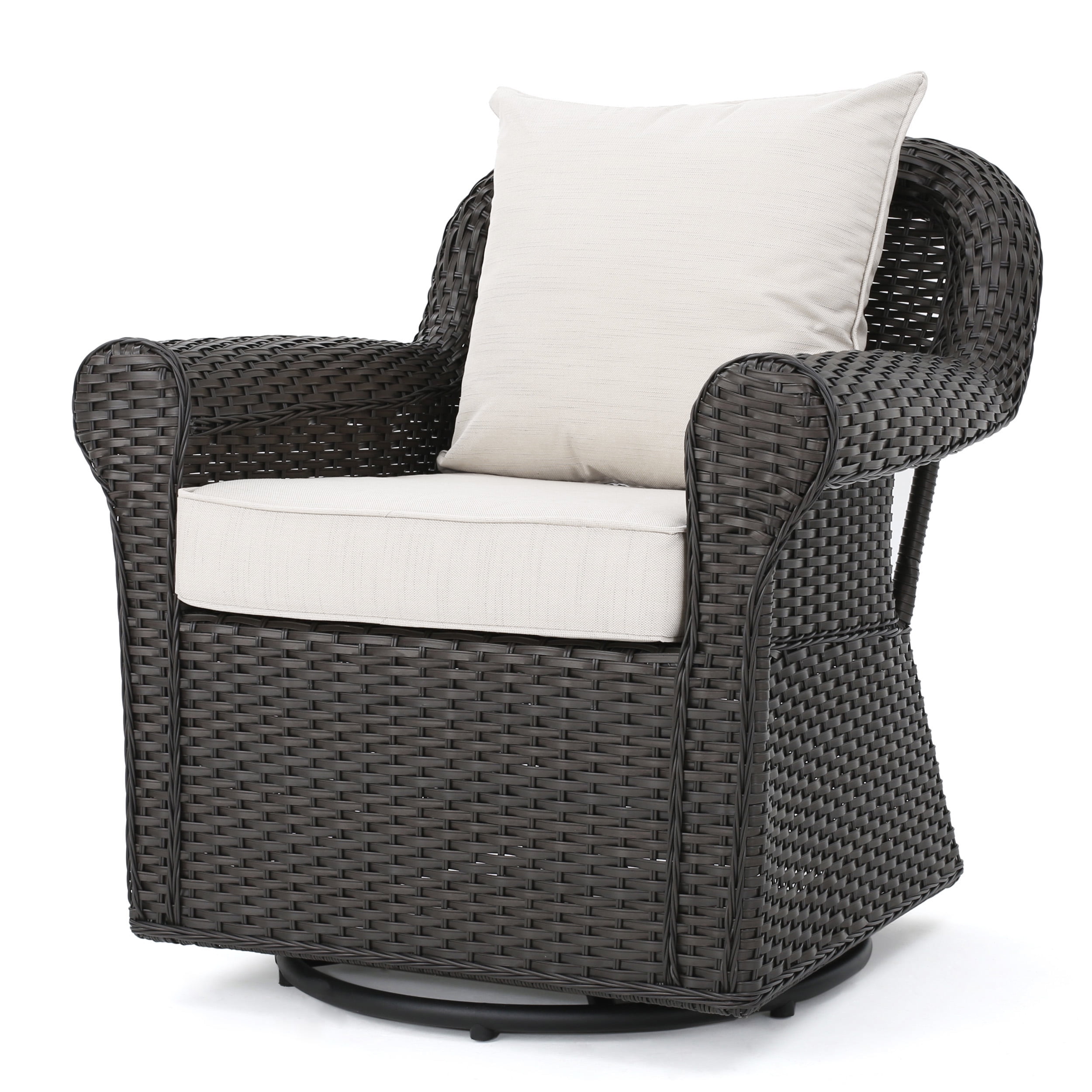 outdoor wicker swivel rocking chair