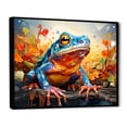 thumbnail image 2 of Designart "Colorful Frog euphony II" Animals Floater Framed Wall Art Print, 2 of 7