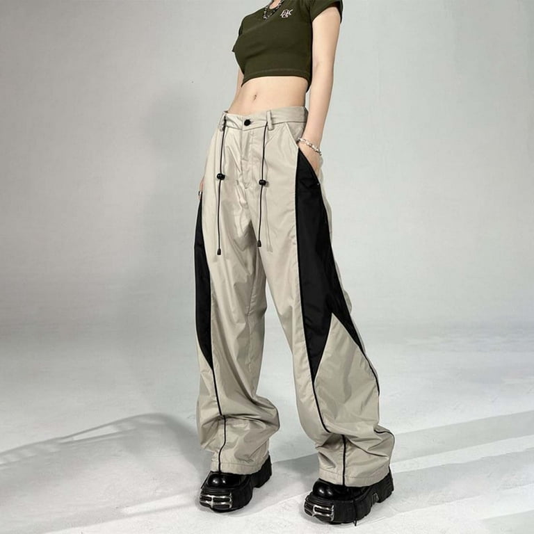 CELIEAN High Waisted Drawstring Pants Loose Straight Leg Casual Sportswear By 90s Fashion Comfort Fit Sweatpants Grey Walmart