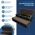 thumbnail image 6 of Confer Plastics Leisure Accents Outdoor Spa Hot Tub Storage Steps, Espresso, 6 of 7
