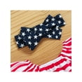 thumbnail image 4 of Bagilaanoe 0-18M Infant Baby Girl 4th of July Clothes Independence Day Outfits Stripe/Star Print Romper Sleeveless Playsuit with Hairband Summer Clothing, 4 of 7